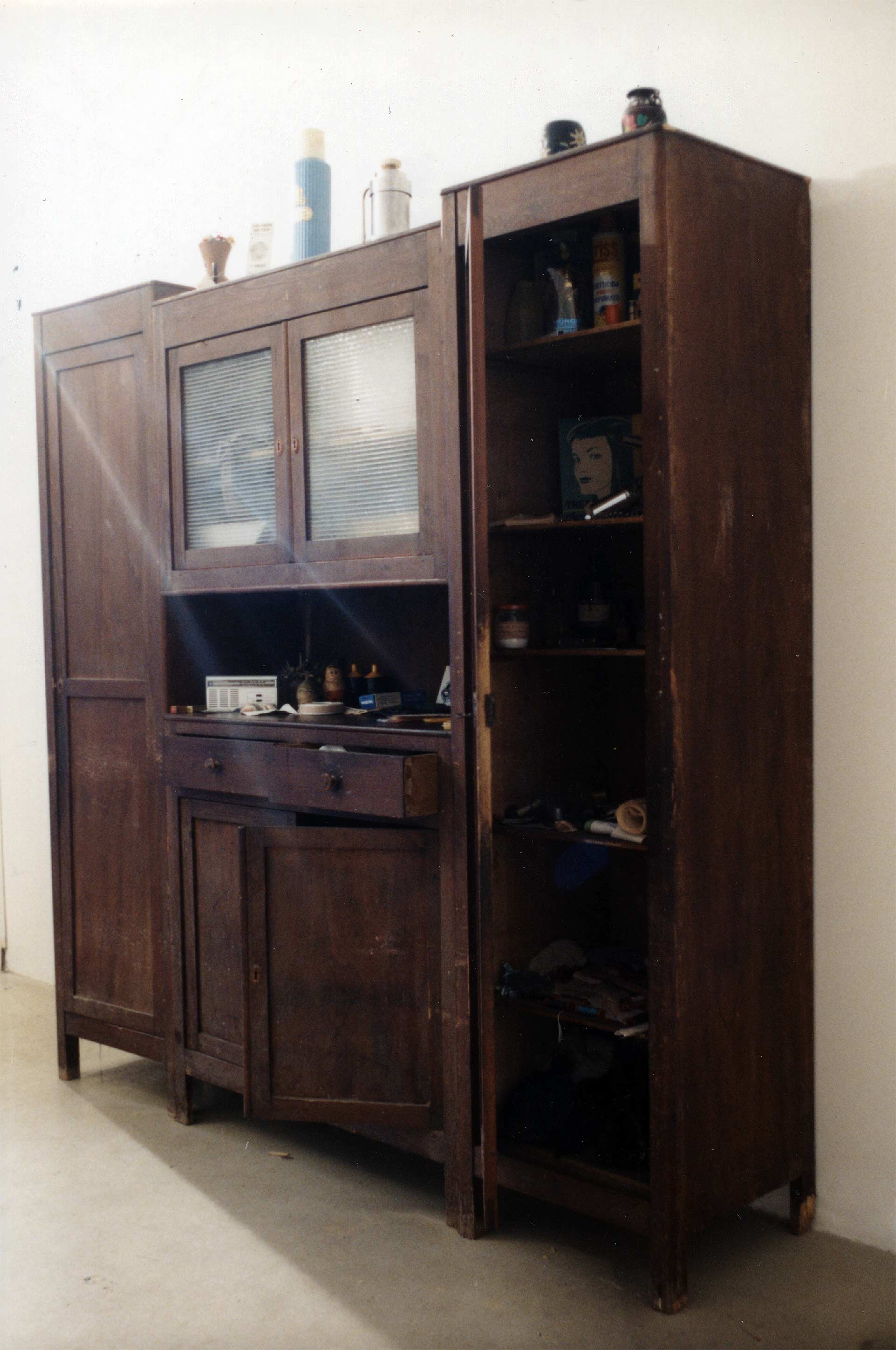La casa dei nonni 2001, mixed media, exhibition at Graffio, Bologna